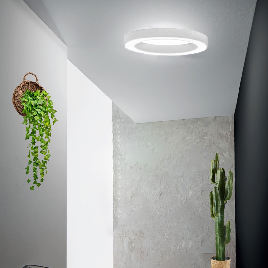 Plafonnier led Gea Luce FLOR PG BLANC