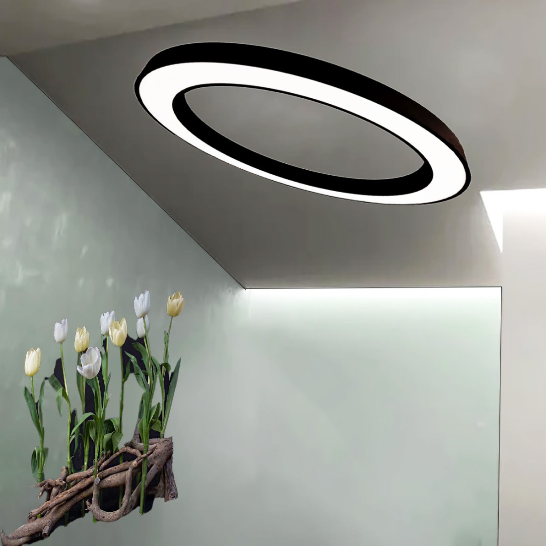 Plafonnier led Gea Luce FLOR PG NOIR