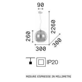 Lampadario moderno Ideal Lux NEMO SP1 D30 052809 E27 LED