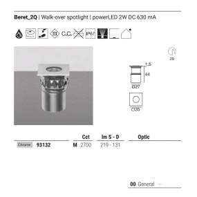 Einbaustrahler Linea Light BERET 2Q 93132