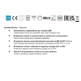 Alimentation Linea Light BERET 99179 Driver externe IP67