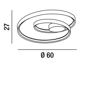 Plafoniera led nera Perenz RITMO 6617 N LC