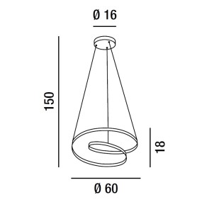 Lampadario led nero Perenz RITMO 6620 N LC