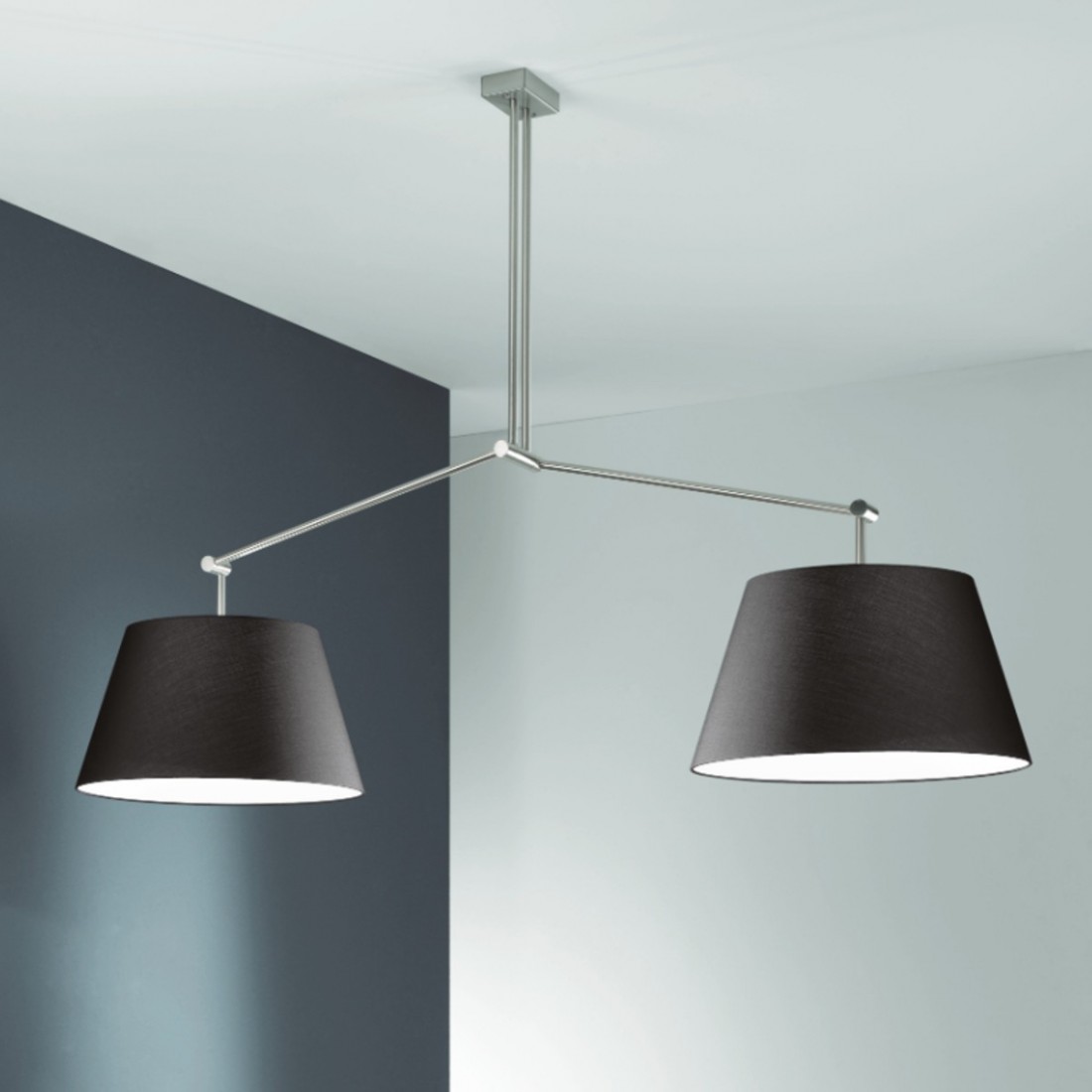 Lustre moderne avec abat-jour ignifuges E27 LED IP20 ...